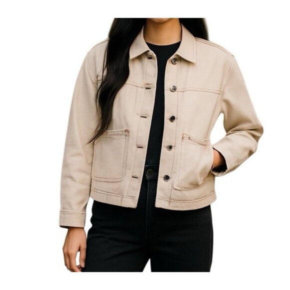 BLANKNYC Jackets & Blazers - Blank NYC Casa Blanca cream Denim Jean Oversized Jacket womens size small